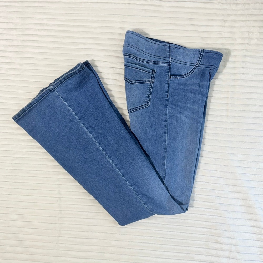 Free People We The Free Penny Pull-On Flare Jeans Blue Denim Size 26